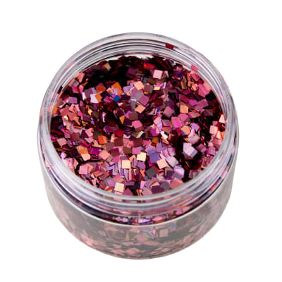 GLITTER DISEÑO CUADRADO ROJO 3MM