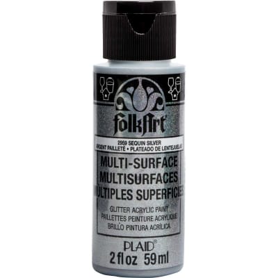 Plaid Folkart Multi-Surface Glitter - Pintura Acrílica Glitter 2oz (59ml)