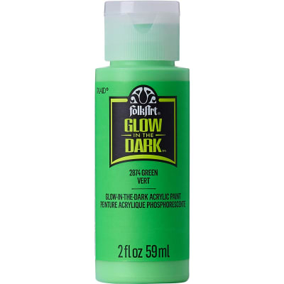 Plaid Folkart Glow In The Dark - Pintura Acrílica Brilla En La Oscuridad 2oz (59ml)