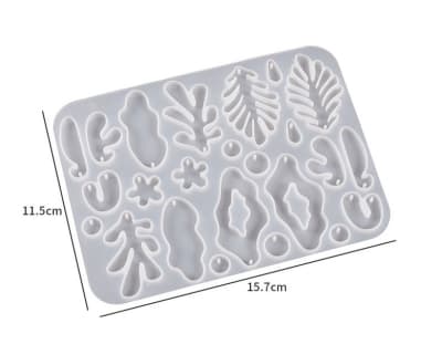 MOLDE DE SILICONA JOYERIA 12 PARES #2 (J292)