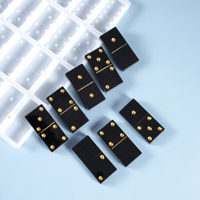 MOLDE DE SILICONA JUEGO DOMINO (D298)
