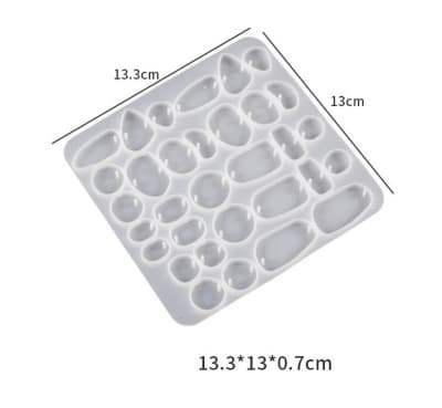 MOLDE DE SILICONA JOYERIA 16 PARES (J283)