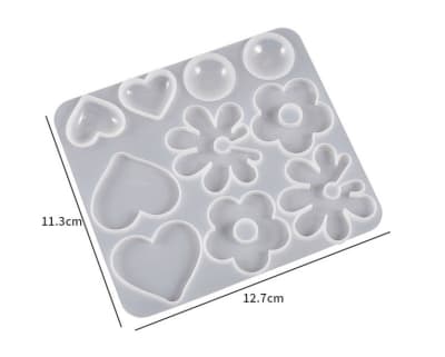 MOLDE DE SILICONA JOYERIA 5 PARES #2 (J294)