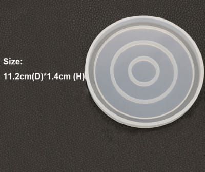 MOLDE DE SILICONA POSAVASO REDONDO CON BORDE #2 (P341)