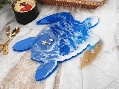 MOLDE DE SILICONA BANDEJA DISEÑO TORTUGA MARINA (B281)1