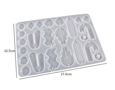 MOLDE DE SILICONA JOYERIA 12 PARES #1 (J291)
