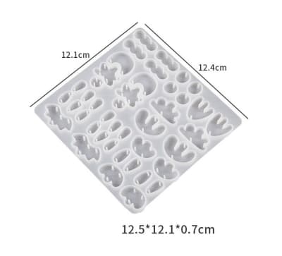 MOLDE DE SILICONA JOYERIA 21 PARES (J284)