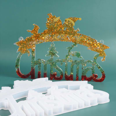 MOLDE DE SILICONA FRASE MERRY CHRISTMAS (N270)