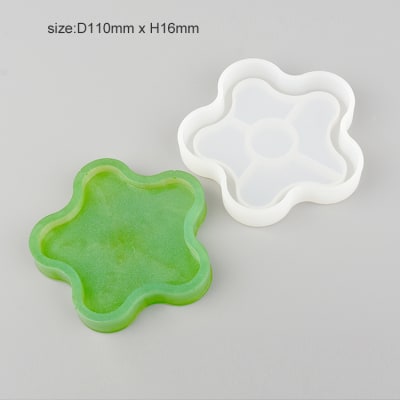 MOLDE DE SILICONA POSAVASO FLOR CON BORDE (P325)