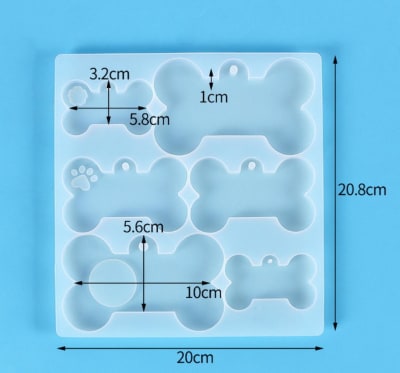 MOLDE DE SILICONA COLGANTES HUESOS (C217)