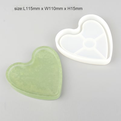 MOLDE DE SILICONA POSAVASO CORAZON CON BORDE (P326)