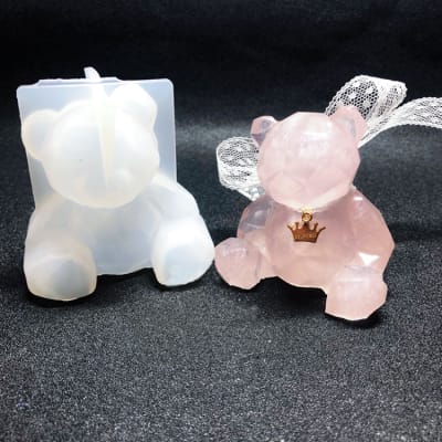 MOLDE DE SILICONA FIGURA OSO DISEÑO GEOMÉTRICO (F266)1