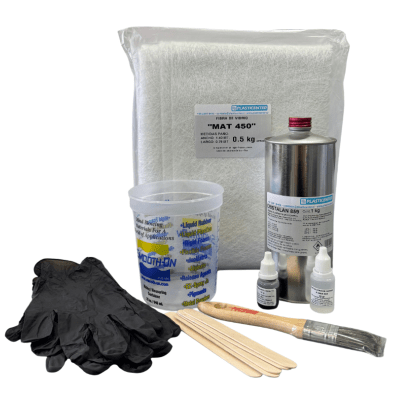 Kit reparación fibra de vidrio 1mt2