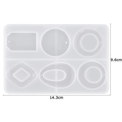 MOLDE DE SILICONA JOYERIA 6 FIGURAS #3 (J222)