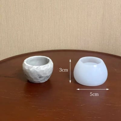 MOLDE DE SILICONA MINI PORTAVELA REDONDO DISEÑO 4 CM X 2 CM (V242)