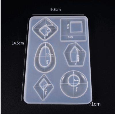 MOLDE DE SILICONA JOYERIA 6 FIGURAS #1 (J166)1