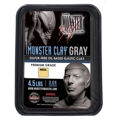 Monster Clay Gray - Medium Grade 2.05 Kg (4.5lbs)