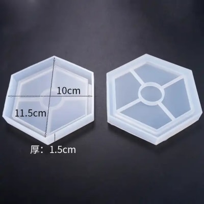 MOLDE DE SILICONA POSAVASO HEXAGONAL (P219)
