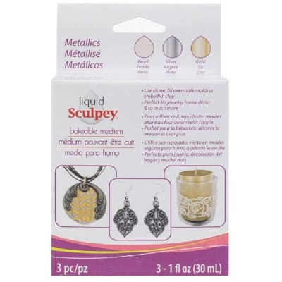 Sculpey Liquid -  Multipack 3 Colores Metálicos (30 ml)