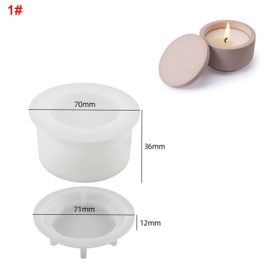 MOLDE DE SILICONA PORTAVELA REDONDO CON TAPA (V229)