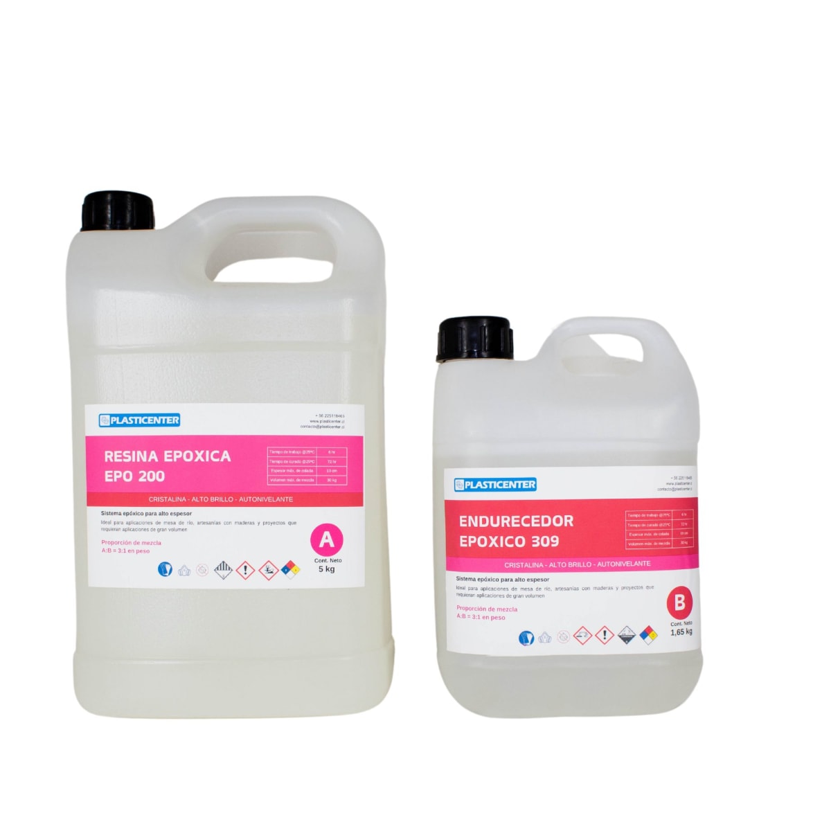Kit Resina Epoxica EPO 200/309 para mesa de río - Alto espesor2