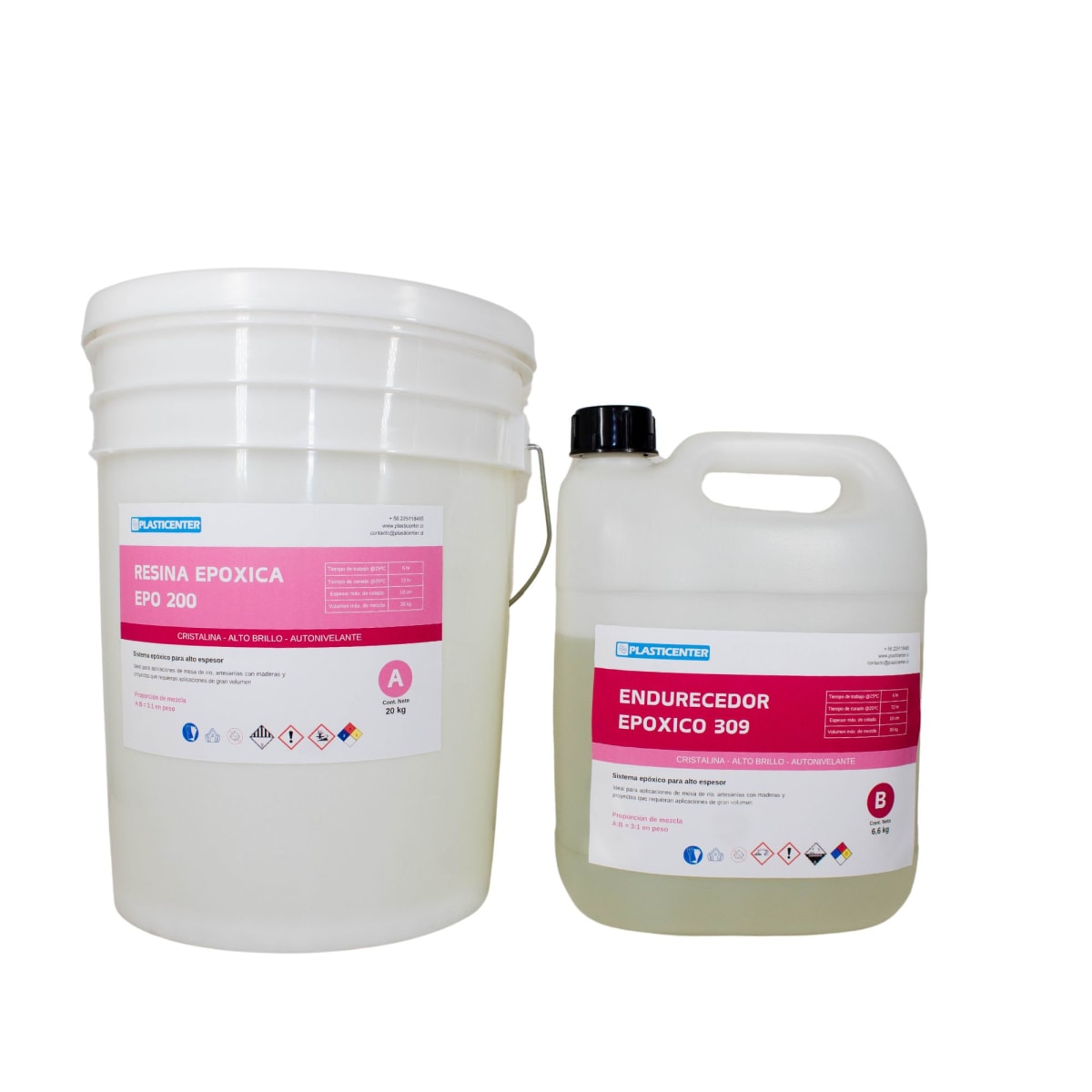 Kit Resina Epoxica EPO 200/309 para mesa de río - Alto espesor3