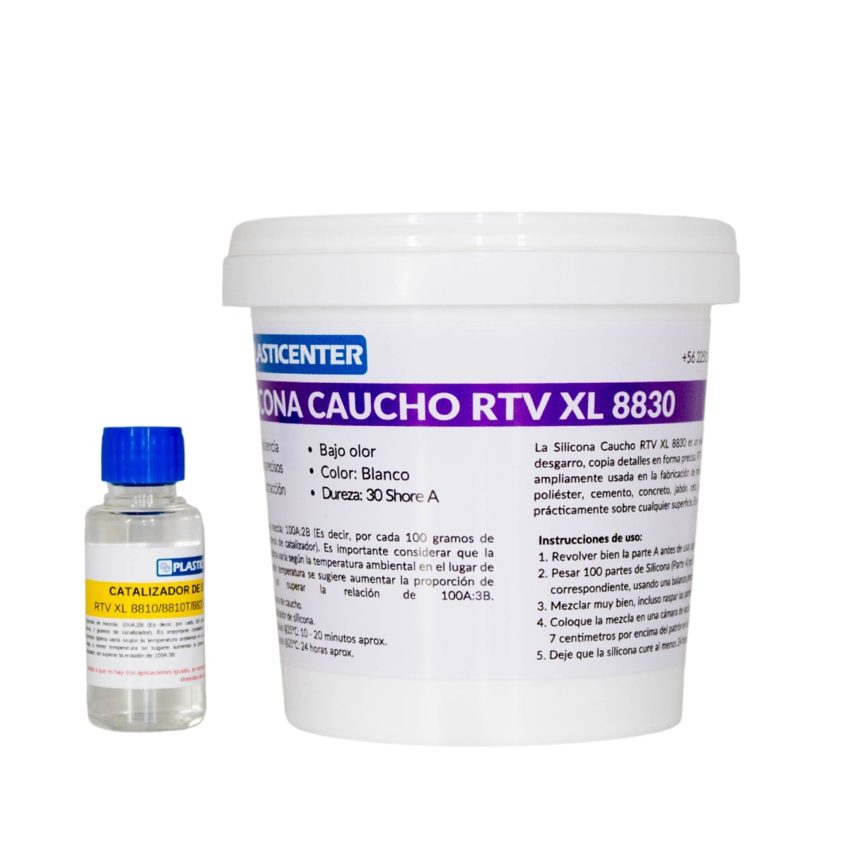 Silicona Caucho RTV XL 8830 (Blanca) 0