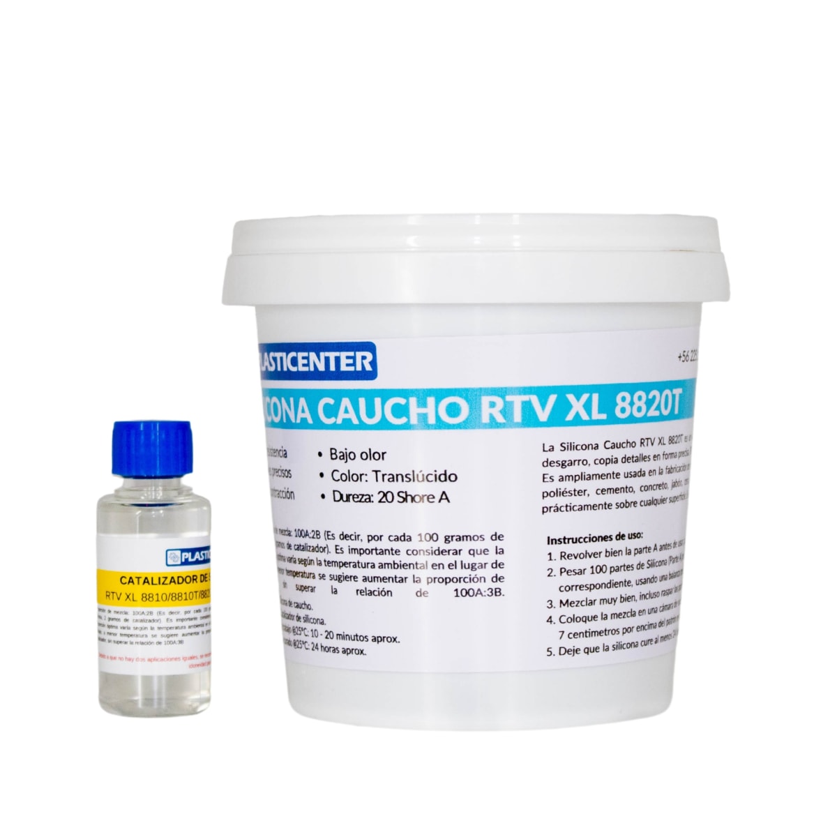 Silicona Caucho RTV XL 8820T (Translúcida) 0