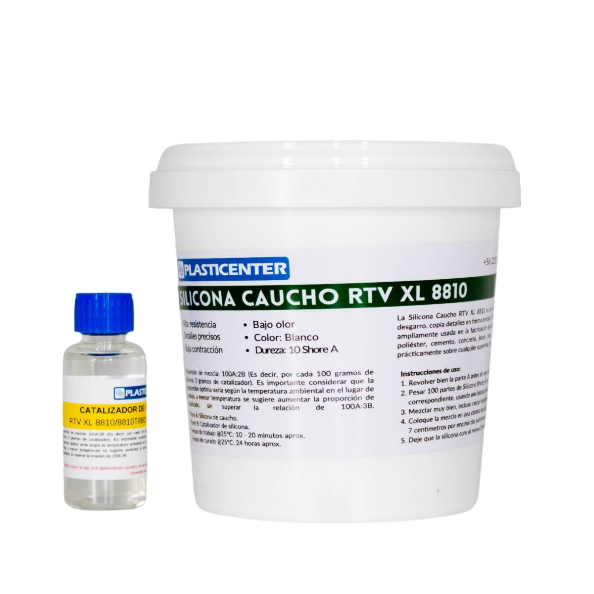 Silicona Caucho RTV XL 8810 (Blanca) 0