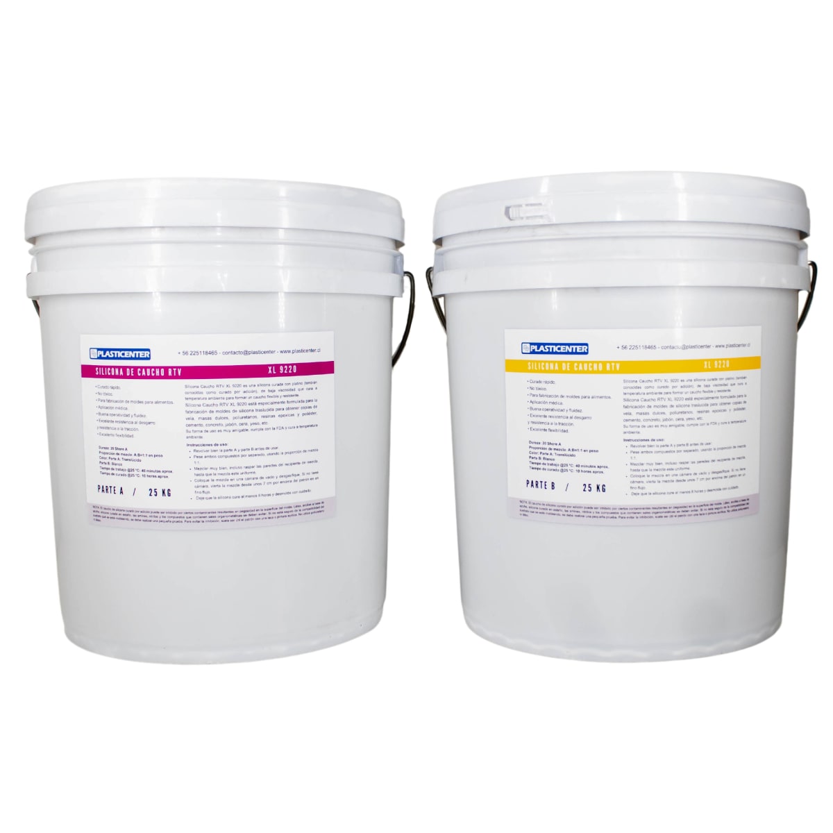 Silicona Caucho RTV XL 9220 /FDA (Blanca)3