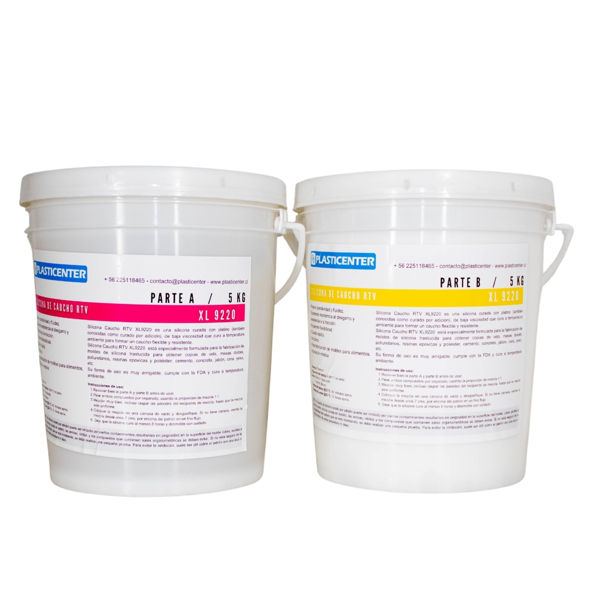 Silicona Caucho RTV XL 9220 /FDA (Blanca)2