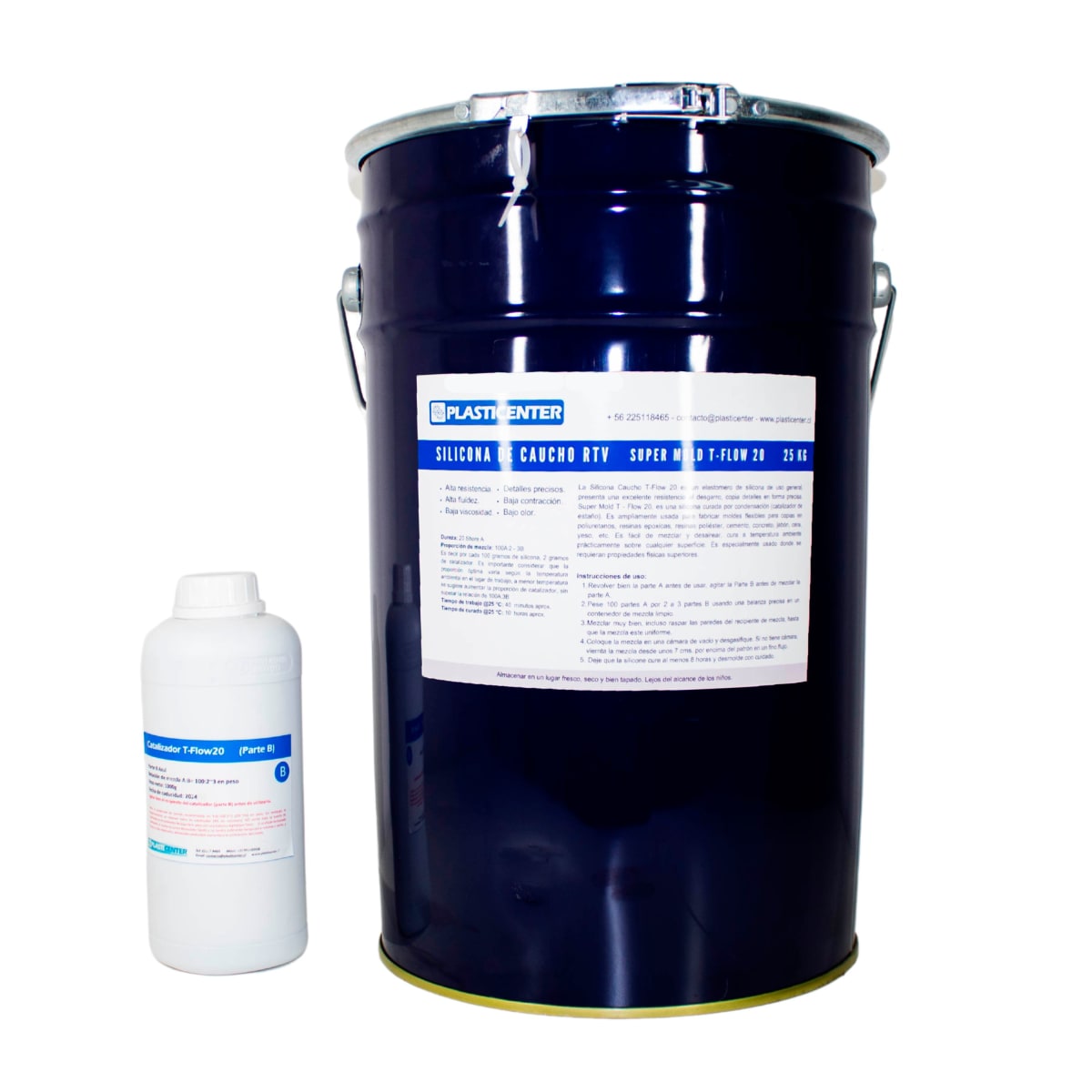 Silicona de Caucho RTV Super Mold T-FLOW 20 (Celeste)3