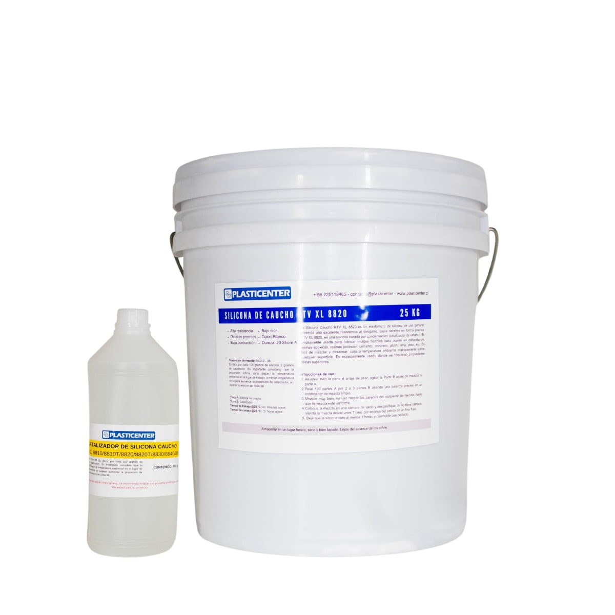 Silicona Caucho RTV XL 8820 (Blanca)3