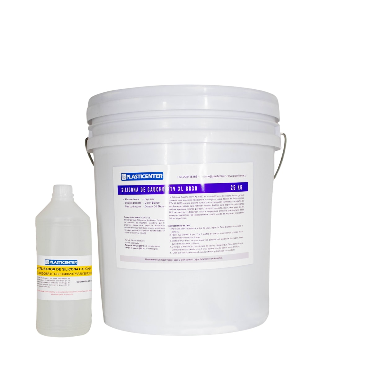 Silicona Caucho RTV XL 8830 (Blanca)3