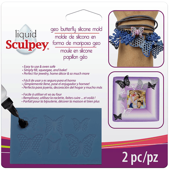 Sculpey - Molde de Silicona Horneable Mariposa Geo 0