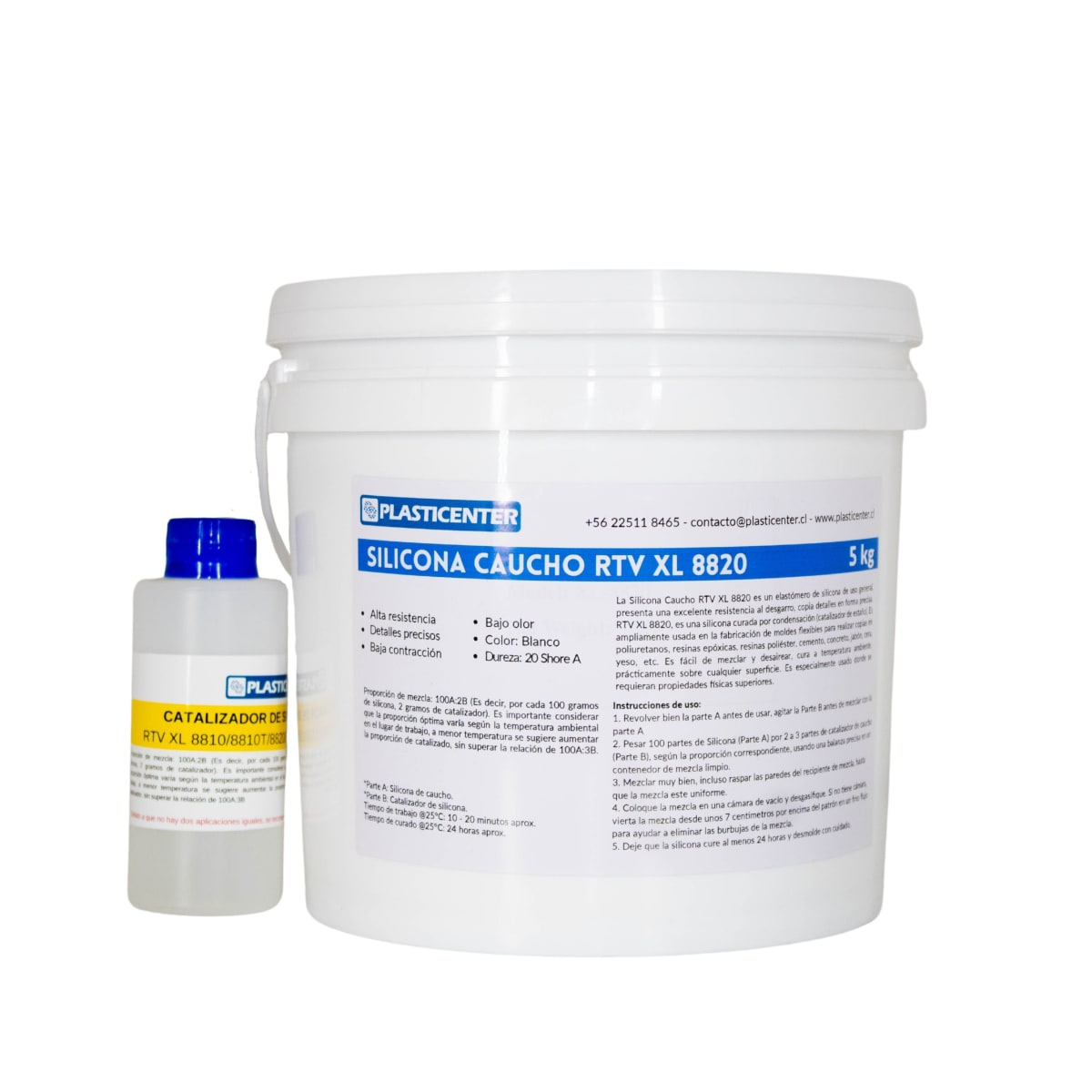 Silicona Caucho RTV XL 8820 (Blanca)2