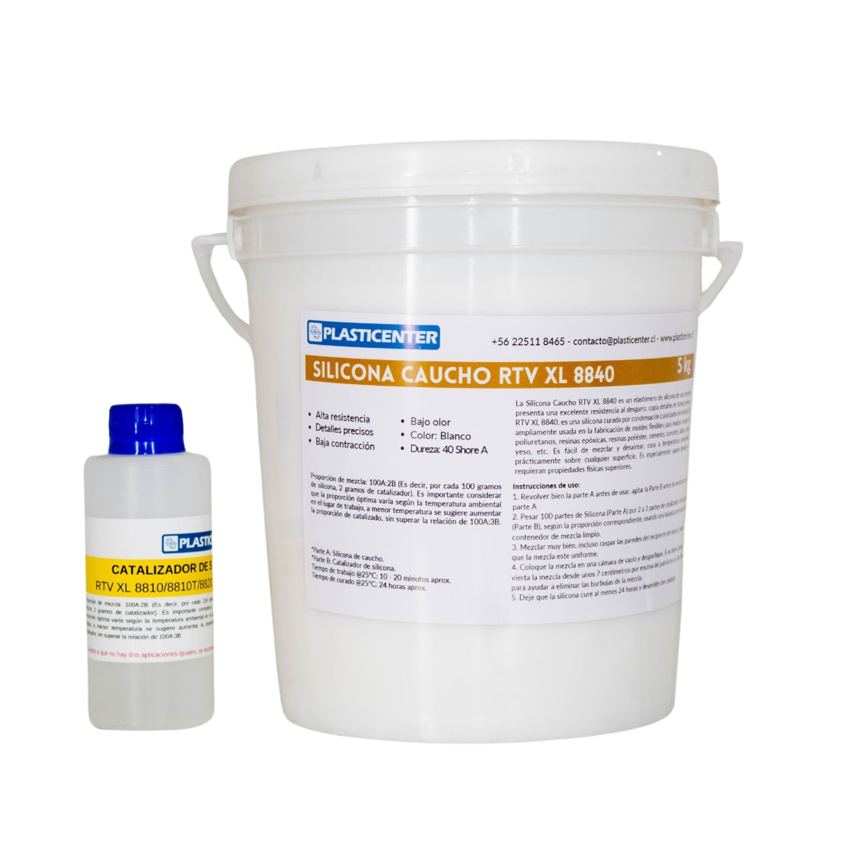 Silicona Caucho RTV XL 8840 (Blanca)2