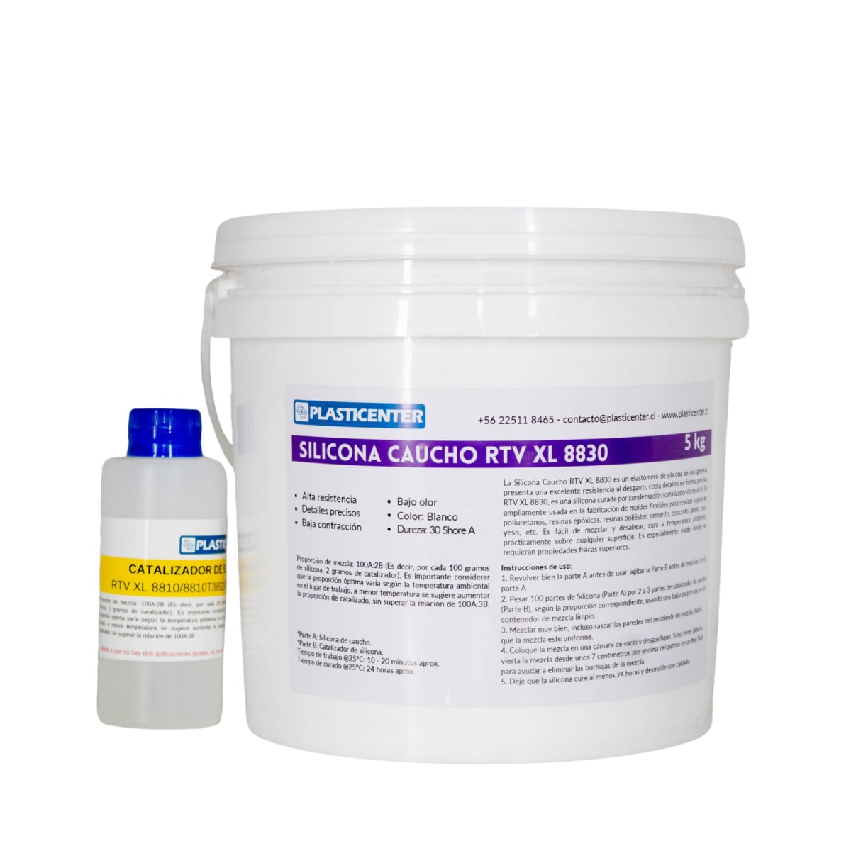 Silicona Caucho RTV XL 8830 (Blanca)2