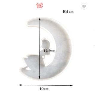 MOLDE DE SILICONA LUNA Y NIÑA (L170)2