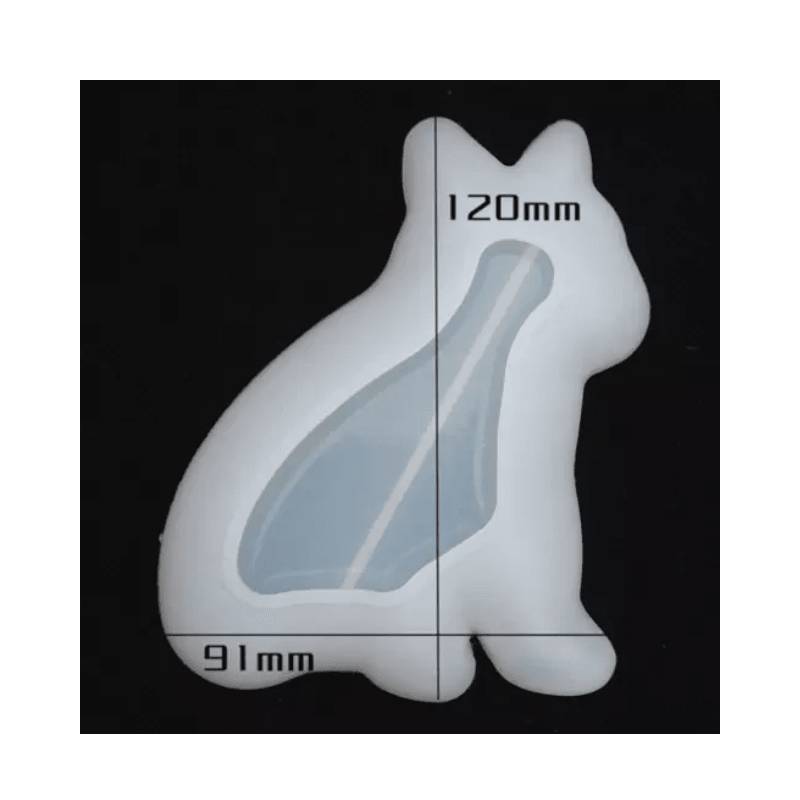 MOLDE DE SILICONA JOYERO GATO (J124)1