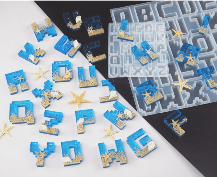 MOLDE DE SILICONA ABECEDARIO PIXEL #1 (A193)2