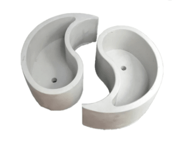 MOLDE DE SILICONA MACETA YIN YANG (M109) 0