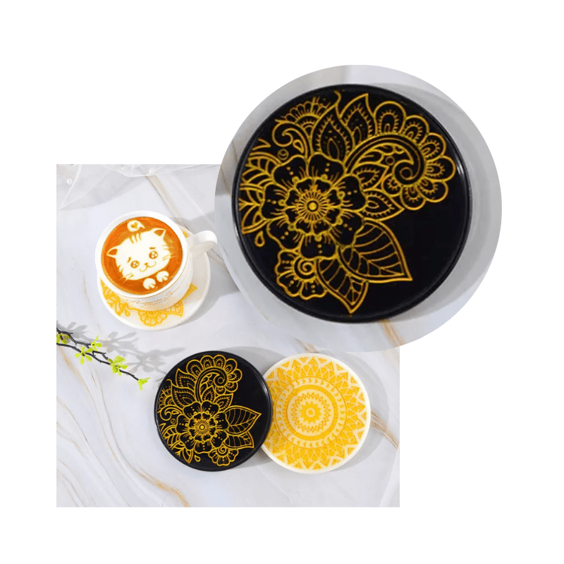 MOLDE DE SILICONA POSAVASO REDONDO DISEÑO FLOR (P102)2