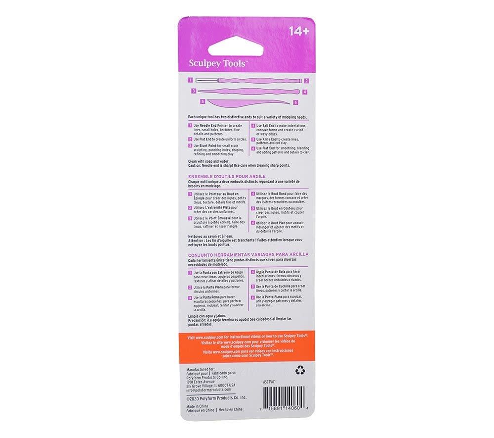 Sculpey Tools - Set de Herramientas variadas para Arcilla (3 piezas)2