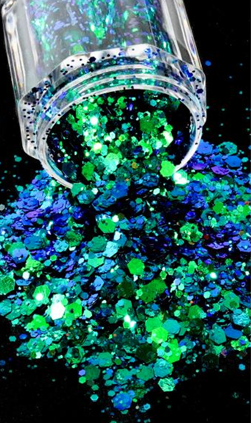 GLITTER MIX CAMALEON - AZUL #12