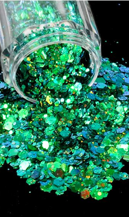 Glitter Mix Camaleón - Verde #22
