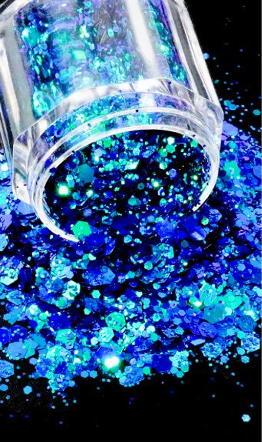 GLITTER MIX CAMALEON - AZUL #22
