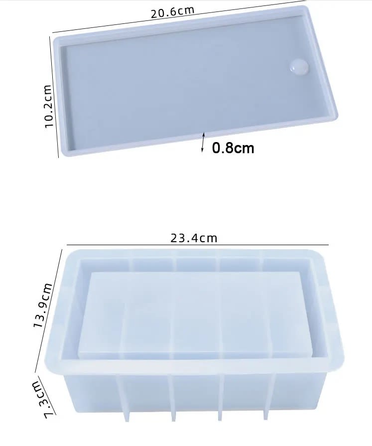 MOLDE DE SILICONA CAJA RECTANGULAR (C245) 2