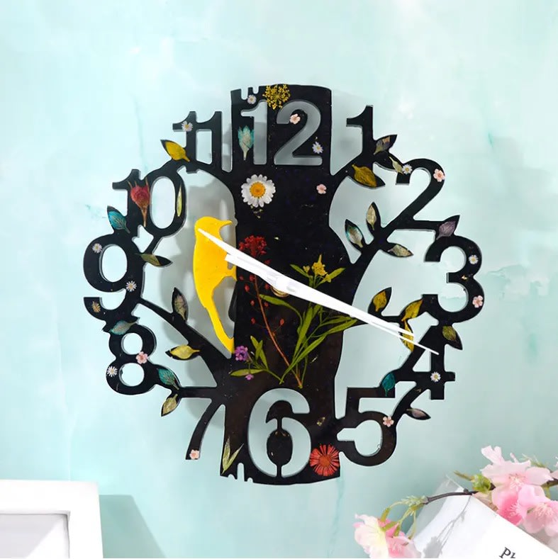 MOLDE DE SILICONA RELOJ DISEÑO PAJARO CARPINTERO (R246)3