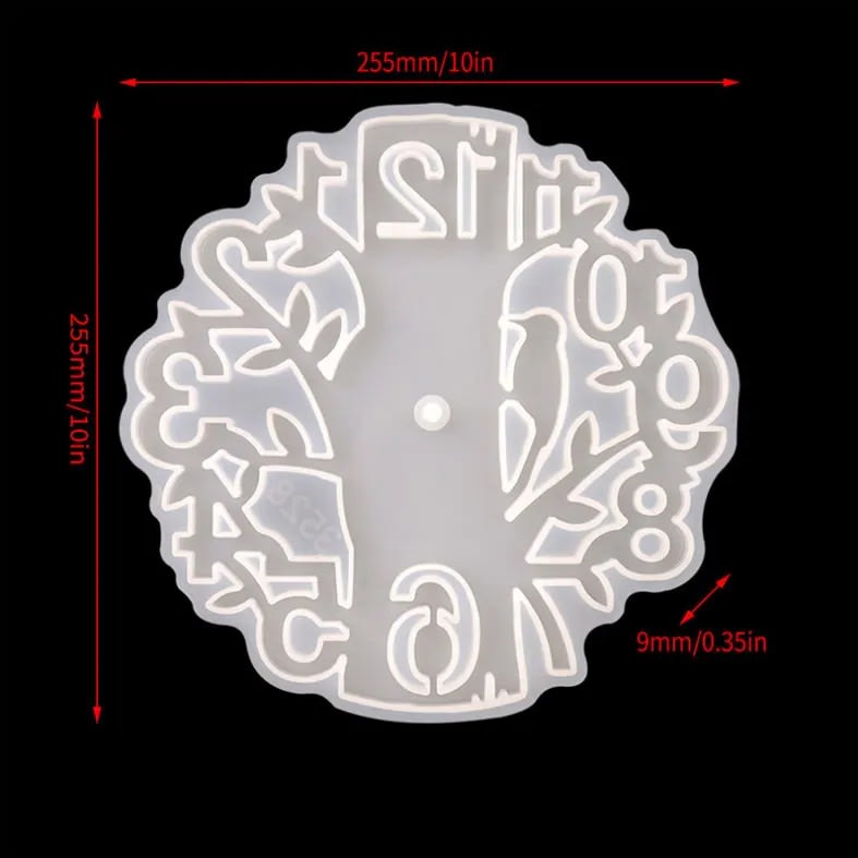 MOLDE DE SILICONA RELOJ DISEÑO PAJARO CARPINTERO (R246)2